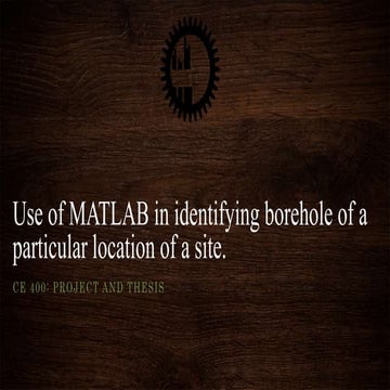 MATLAB Modeling of SPT and Grain Size Data in Producing Soil Profile