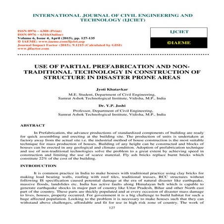 USE OF PARTIAL PREFABRICATION AND NONTRADITIONAL TECHNOLOGY IN ...