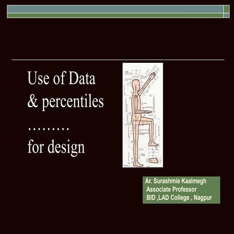 Use of percentiles ,and static and dynamic measurements