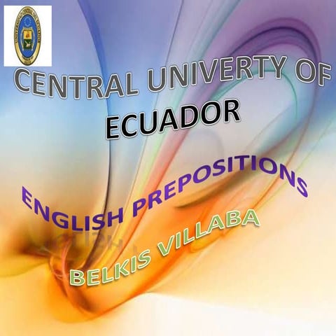 English prepositions by Belkis Villalba
