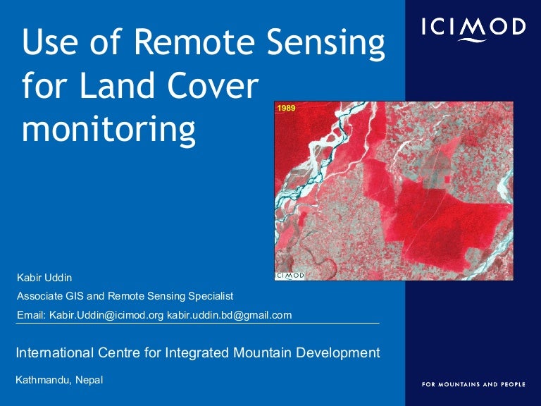 Use of remote sensing for land cover monitoring servir science applic…