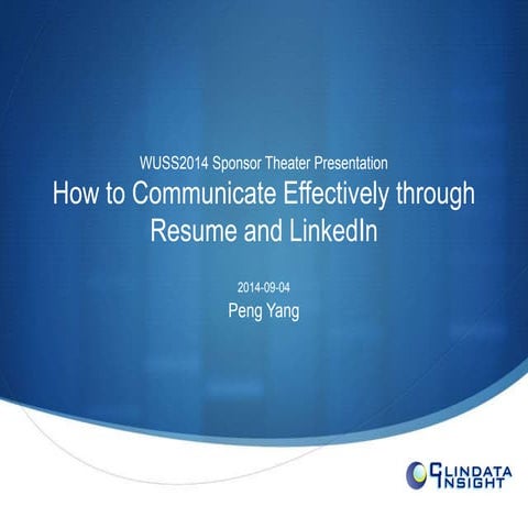 How to communicate effectively through resume and LinkedIn