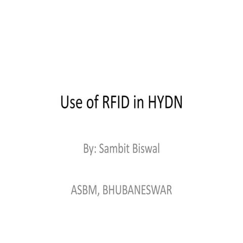 Use of RFID in HYDN EDC 