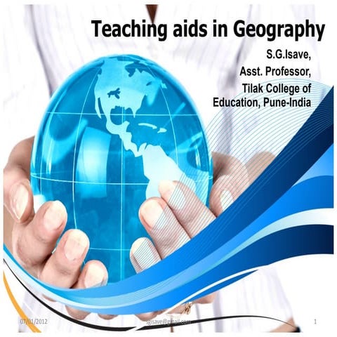 Use of teaching aids in geography