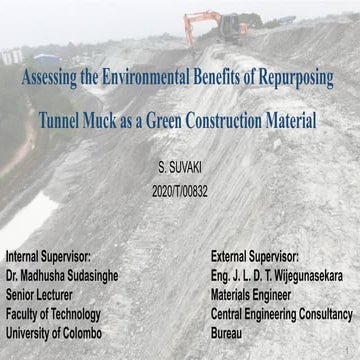 Assessing the Environmental Benefits of Repurposing Tunnel Muck as a ...