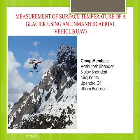 MEASUREMENT OF SURFACE TEMPERATURE OF A GLACIER USING AN UNMANNED AERIAL VEHI...