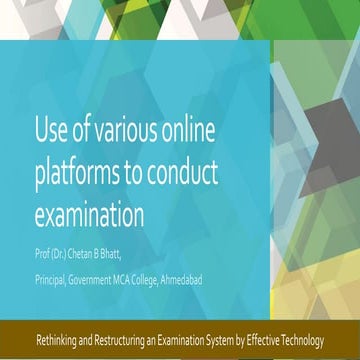 Use of various online platforms to conduct examination.pptx