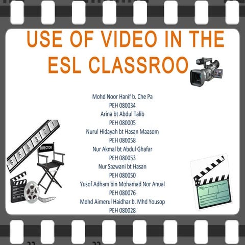 Use of video in the esl classroom