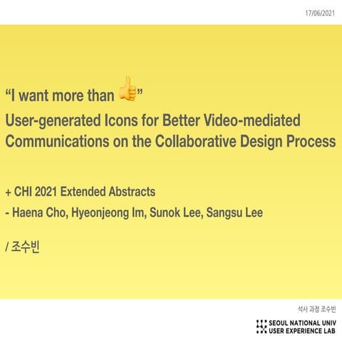 “I want more than ” User-generated Icons for Better Video-mediated Communica...