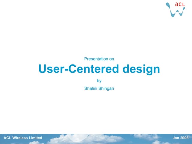 User centered Design