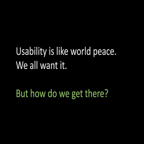 User-centered design: A road map to usability