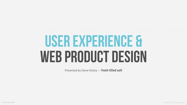 User Experience & Web Product Design
