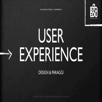 USER EXPERIENCE & DINTORNI - Francesco Terzini