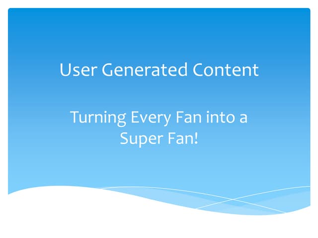 User Generated Content and Sports 