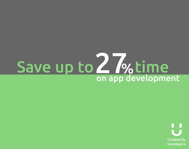 UserApp save 27% on app development