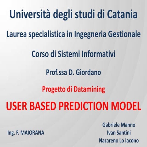 User Based Prediction Model