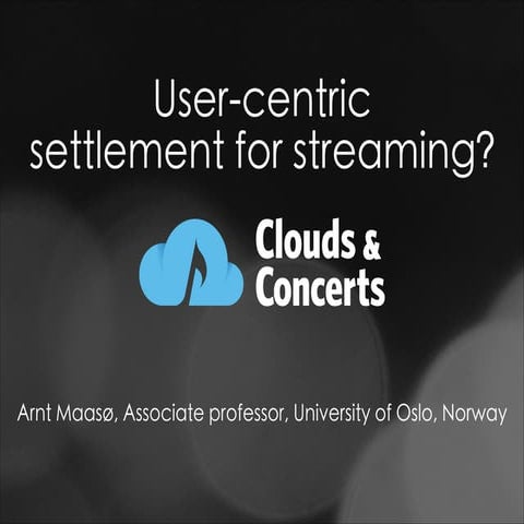 User-centric settlement for music streaming