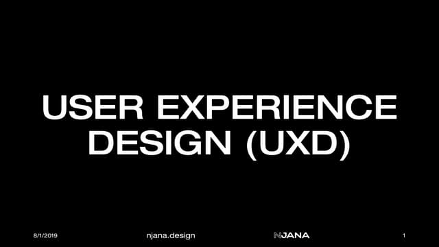 User experience design