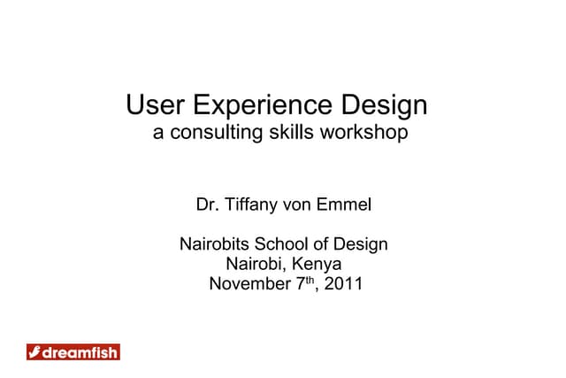 User Experience Design Consulting Skills, Nairobits, Nairobi