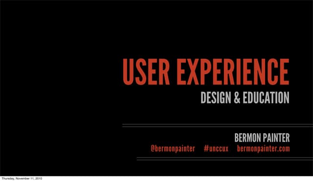 User experience design & education