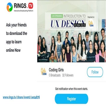 Introduction to UX Design Workshop | CodingGirls