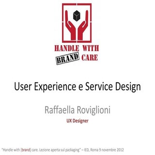 User experience e service design [H...