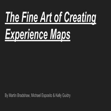 User experience map presentation