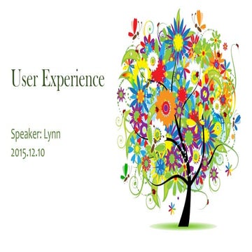 User experience(UX)