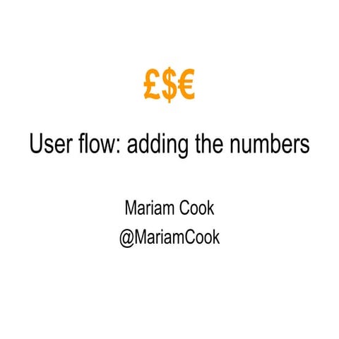 User flow: adding the numbers