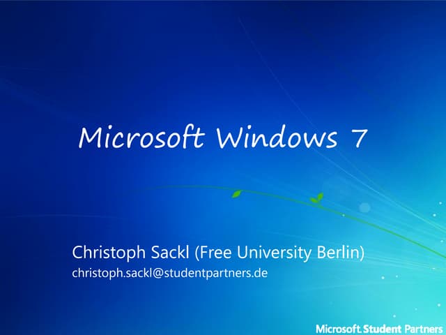 Usergroup 02 Berlin Windows7