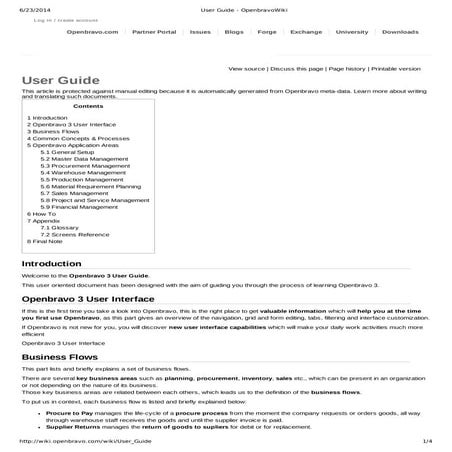 User guide openbravo | PDF