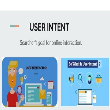 User intents's presentation in SEO (PPT)