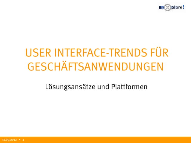 User Interface Trends für Geschäftsanwendungen
