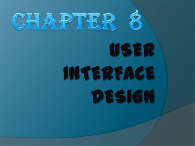 User Interface Design