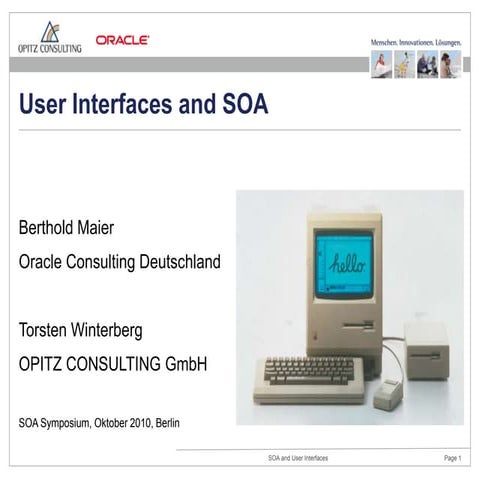 User Interfaces and SOA - OPITZ CONSULTING - Maier - Winterberg