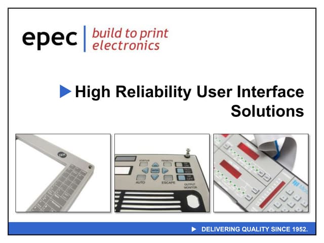 High Reliability User Interface Sol...