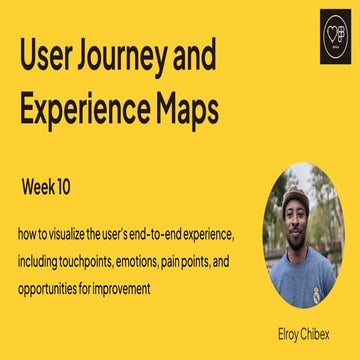 User Journey & Experience Maps