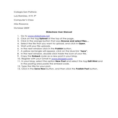 User Manual (Slide Share) | DOCX