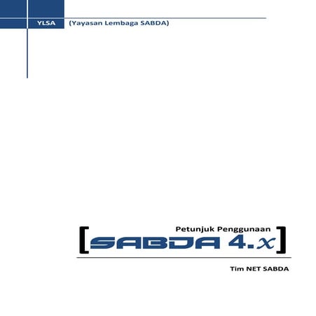 User manual Software SABDA