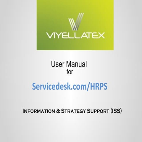 User manual HR portal