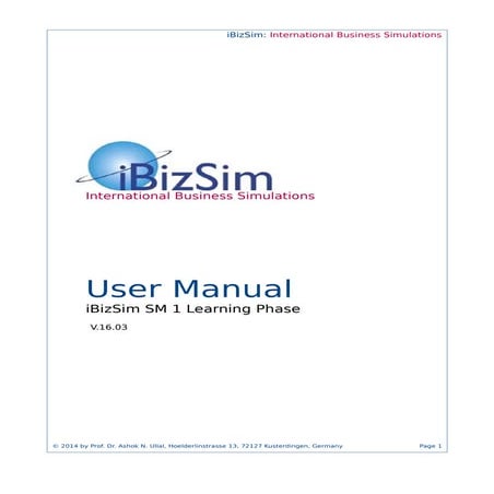 User manual learning_ Business Simulation