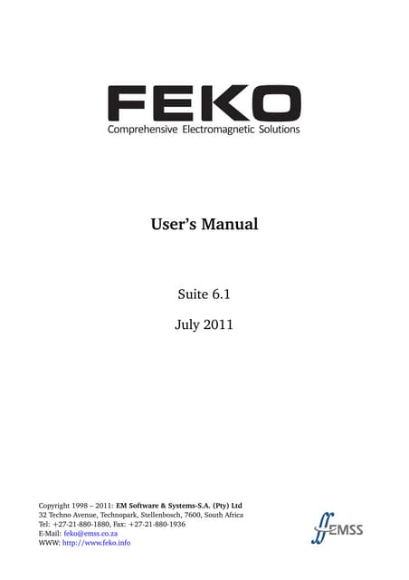 User manual of feko