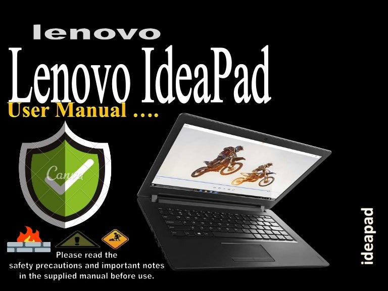 User manual on laptop