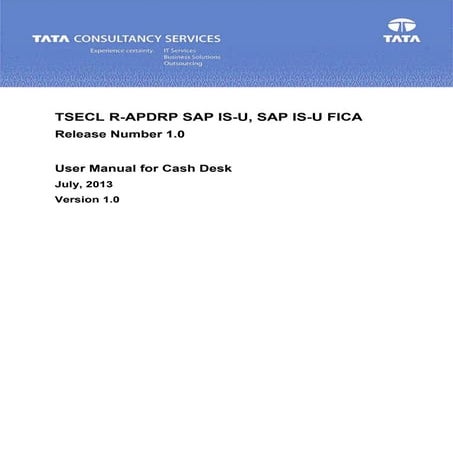 User manual tr cash desk