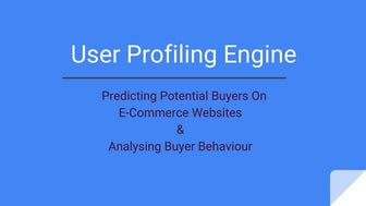 Ire Major Project - User profiling engine