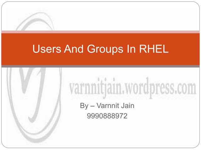 Users and groups