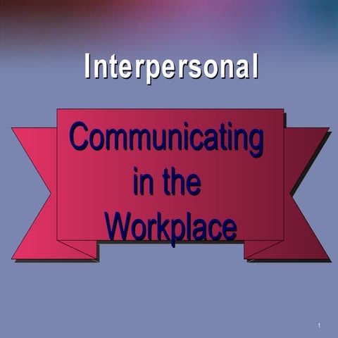 Communication in the workplace