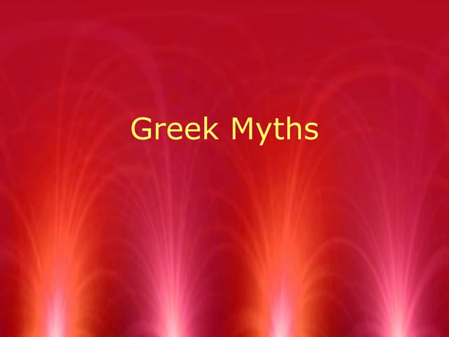 Introduction to Greek Mythology