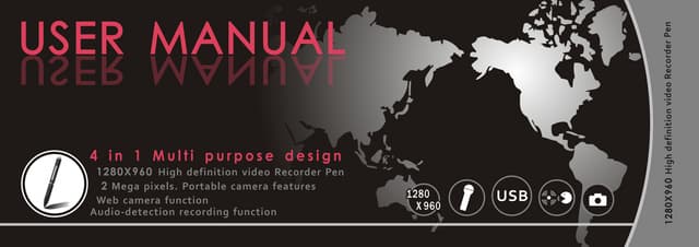 1290x960 sound ativated spy pen camera User's manual