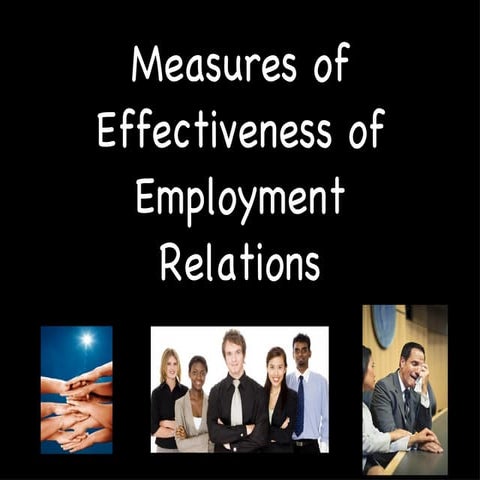 Measures of Effectiveness of Employment Relations